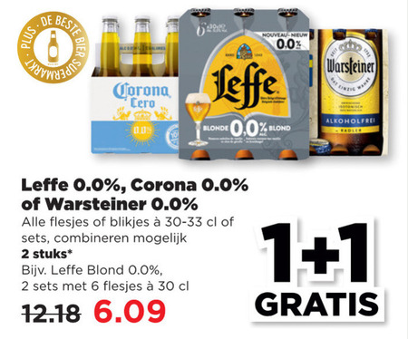 Corona   alcoholvrij bier folder aanbieding bij  Plus Vandaag - details