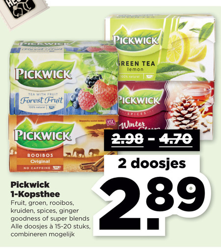 Pickwick   thee folder aanbieding bij  Plus - details