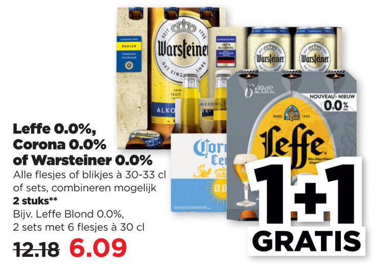 Corona   alcoholvrij bier folder aanbieding bij  Plus - details