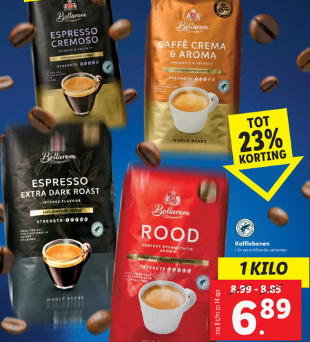 Bellarom   koffiebonen folder aanbieding bij  Lidl - details