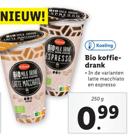 Milbona   ijskoffie folder aanbieding bij  Lidl - details