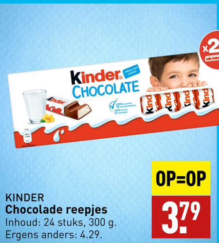 Kinder   chocolade folder aanbieding bij  Aldi - details