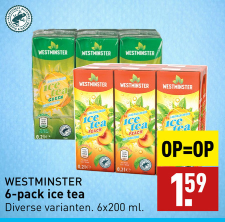 Westminster   ice tea folder aanbieding bij  Aldi - details