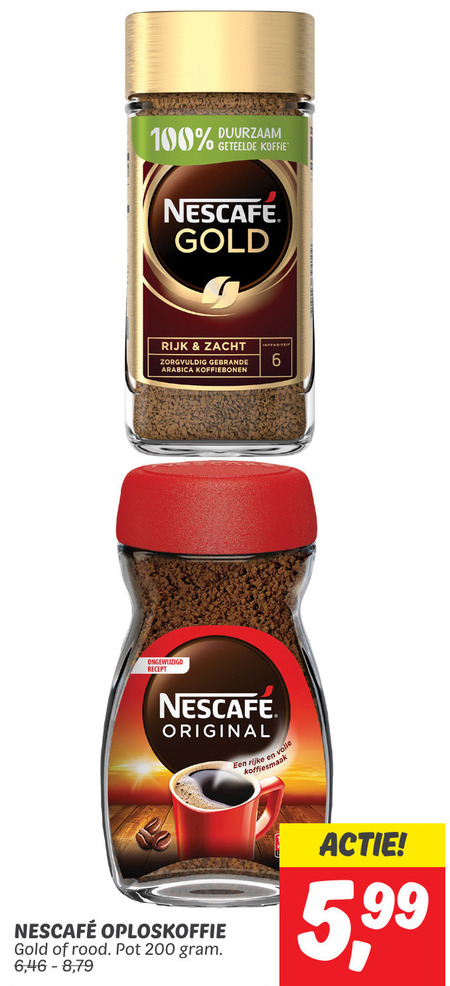 Nescafe   oploskoffie folder aanbieding bij  Dekamarkt - details