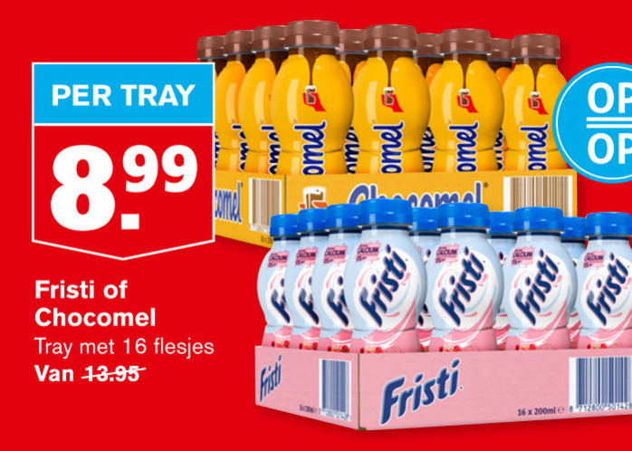 Fristi   chocolademelk, drinkyoghurt folder aanbieding bij  Hoogvliet - details