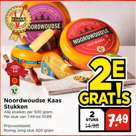 Noordwoudse   kaas folder aanbieding bij  Vomar - details