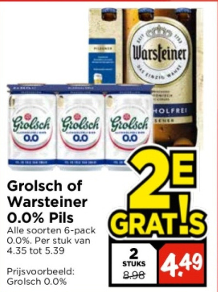 Warsteiner   alcoholvrij bier folder aanbieding bij  Vomar - details