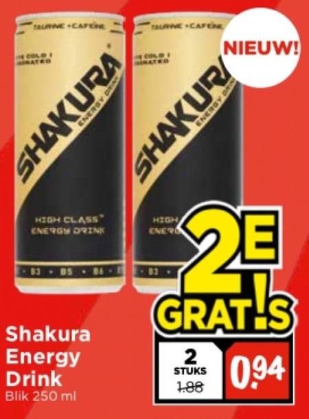 Shakura   energiedrank folder aanbieding bij  Vomar - details