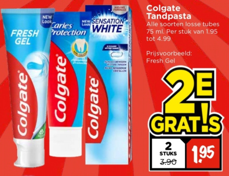 Colgate   tandpasta folder aanbieding bij  Vomar - details