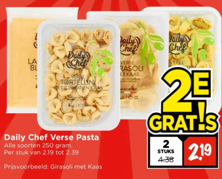 Daily Chef   pasta folder aanbieding bij  Vomar - details