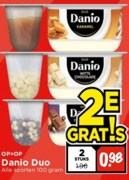 Danone Danio   kwark folder aanbieding bij  Vomar - details