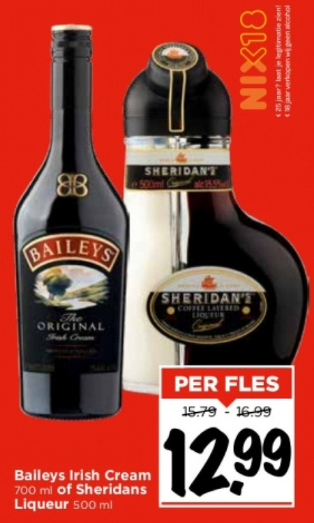 Baileys   likeur folder aanbieding bij  Vomar - details