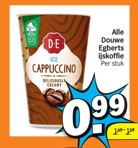 Douwe Egberts   ijskoffie folder aanbieding bij  Albert Heijn - details