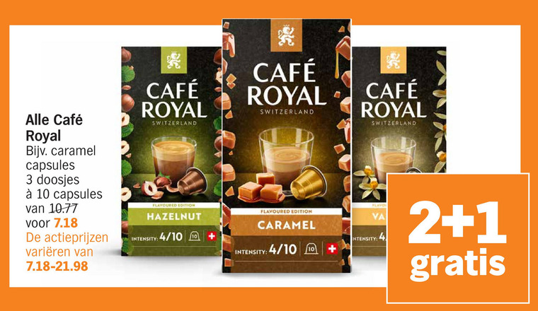 Cafe Royal   koffiecups folder aanbieding bij  Albert Heijn - details