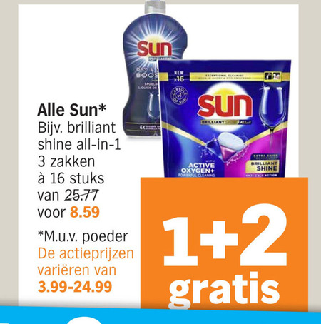 Sun   vaatwasmiddel folder aanbieding bij  Albert Heijn - details