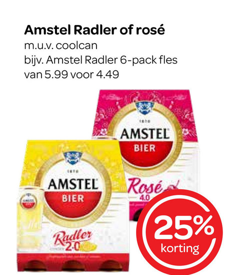 Amstel   radler bier folder aanbieding bij  Spar - details