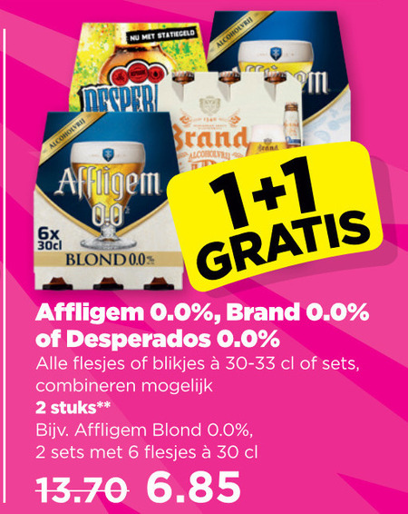 Brand   alcoholvrij bier folder aanbieding bij  Plus - details