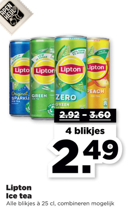 Lipton   ice tea folder aanbieding bij  Plus - details