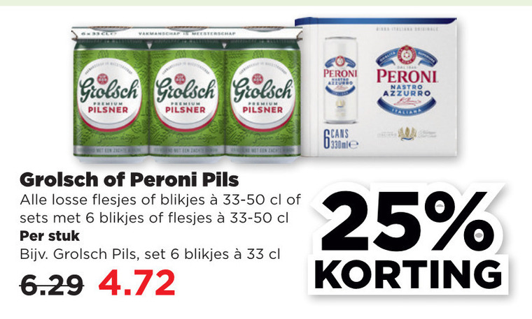 Grolsch   speciaalbier, blikje bier folder aanbieding bij  Plus - details