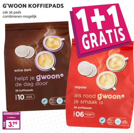 Gwoon   koffiepad folder aanbieding bij  Boons Markt - details