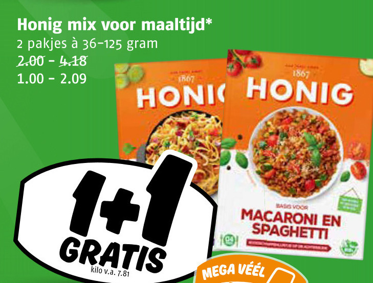 Honig   maaltijdmix folder aanbieding bij  Poiesz - details