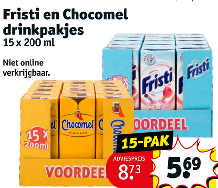 Fristi   drinkyoghurt, chocolademelk folder aanbieding bij  Kruidvat - details