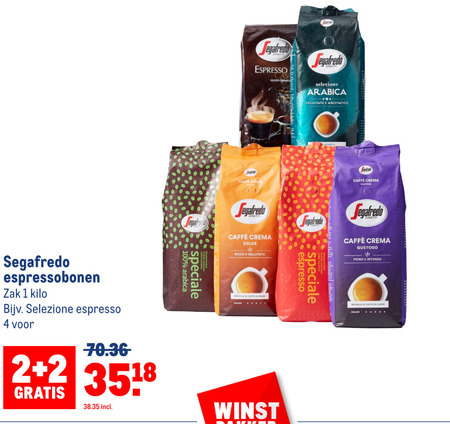 Segafredo   koffiebonen folder aanbieding bij  Makro - details