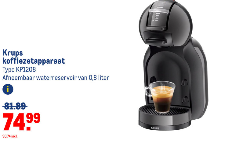 Krups   dolce gusto apparaat folder aanbieding bij  Makro - details