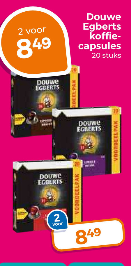 Douwe Egberts   koffiecups folder aanbieding bij  Trekpleister - details