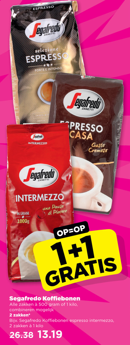 Segafredo   koffiebonen folder aanbieding bij  Plus Vandaag - details