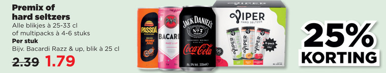 Bacardi   hard seltzer, mixdrank folder aanbieding bij  Plus Vandaag - details