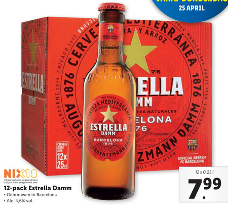 Estrella Damm   speciaalbier folder aanbieding bij  Lidl - details