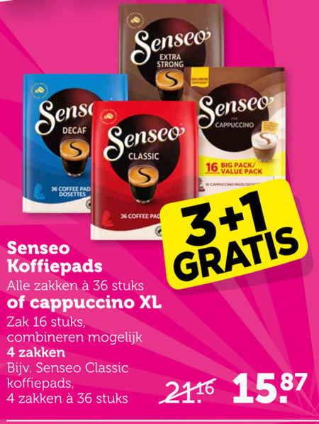 Douwe Egberts Senseo   koffiepad folder aanbieding bij  Coop - details