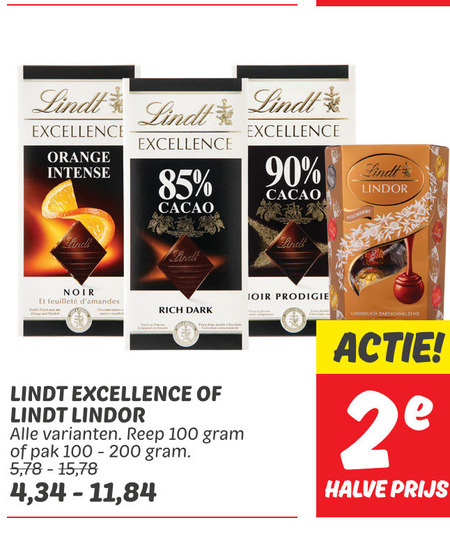 Lindt   chocolade folder aanbieding bij  Dekamarkt - details