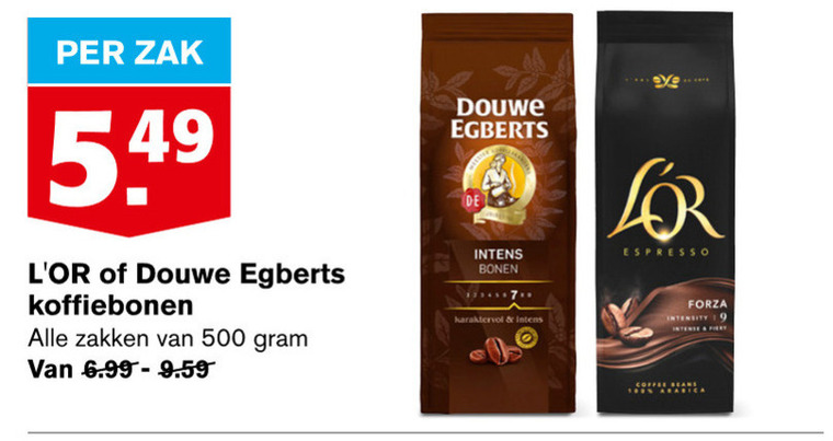 Douwe Egberts L Or   koffiebonen folder aanbieding bij  Hoogvliet - details