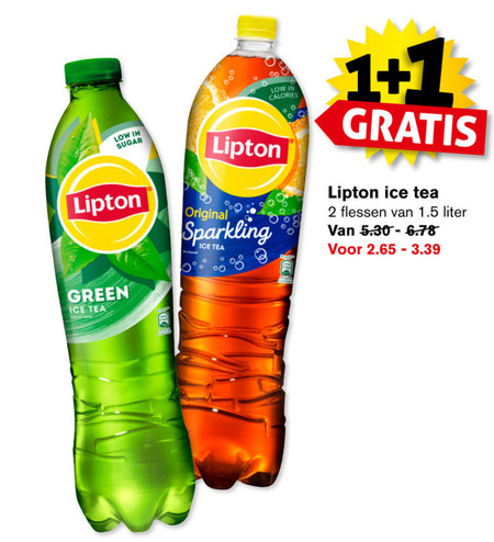 Lipton   ice tea folder aanbieding bij  Hoogvliet - details