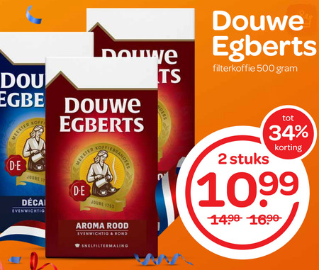 Douwe Egberts   koffie folder aanbieding bij  Spar - details