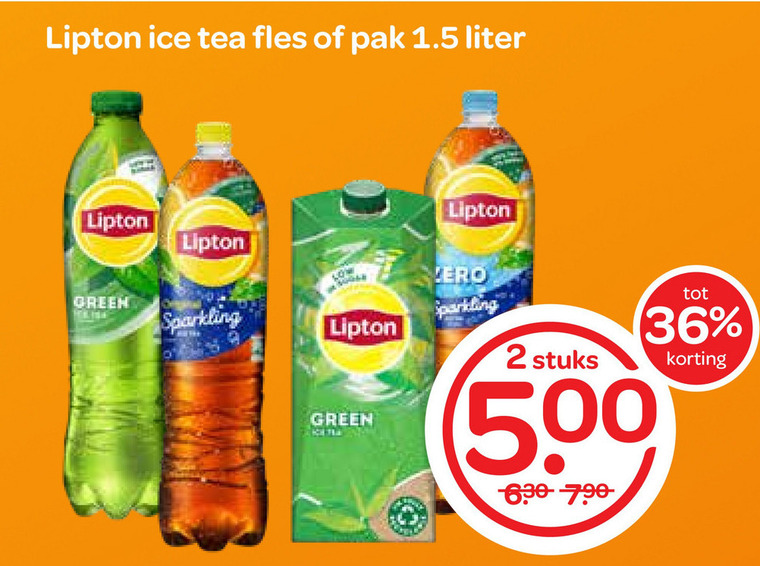 Lipton   ice tea folder aanbieding bij  Spar - details