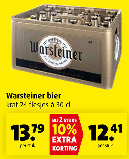 Warsteiner   krat bier folder aanbieding bij  Boni - details