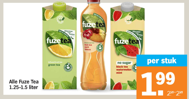 Fuze Tea   ice tea folder aanbieding bij  Albert Heijn - details