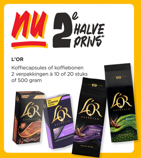 Douwe Egberts L Or   koffiecups, koffiebonen folder aanbieding bij  Jumbo - details