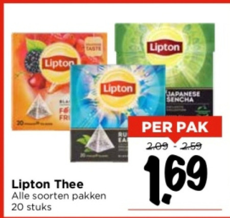 Lipton   thee folder aanbieding bij  Vomar - details