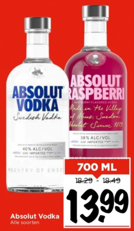 Absolut   wodka folder aanbieding bij  Vomar - details