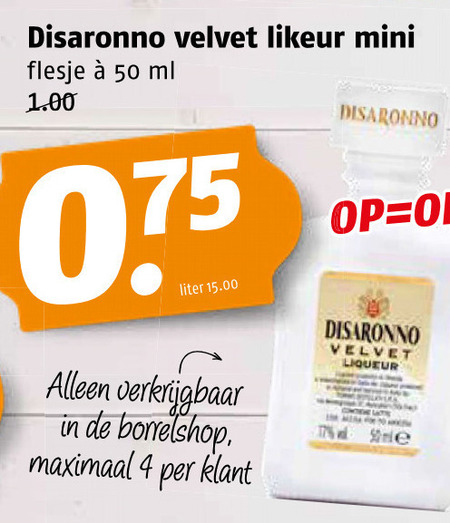 Disaronno   likeur folder aanbieding bij  Poiesz - details