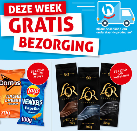 Douwe Egberts L Or   koffiebonen folder aanbieding bij  Hoogvliet - details