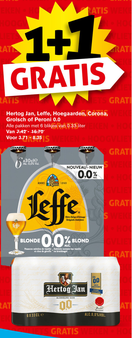 Corona   alcoholvrij bier folder aanbieding bij  Hoogvliet - details