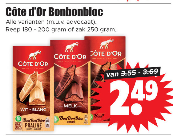 Cote D Or   chocolade folder aanbieding bij  Dirk - details