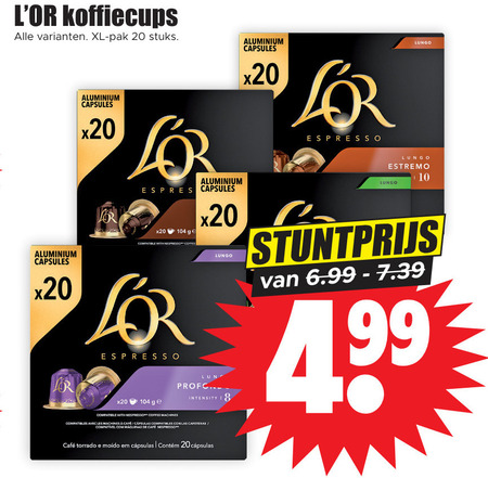 Douwe Egberts L Or   koffiecups folder aanbieding bij  Dirk - details