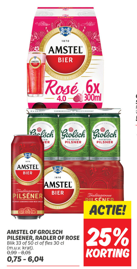 Grolsch   blikje bier, radler bier folder aanbieding bij  Dekamarkt - details