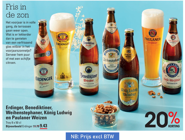 Erdinger   witbier folder aanbieding bij  Sligro - details